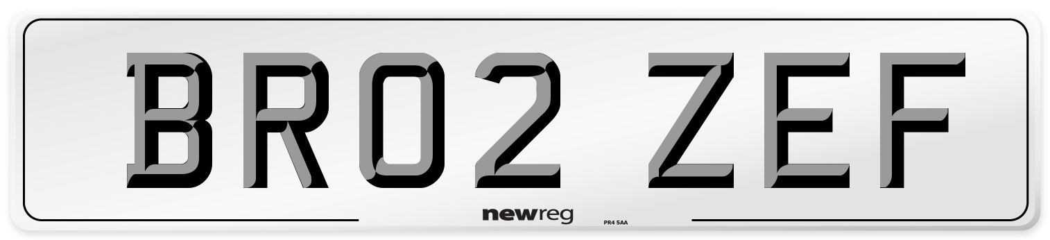 BR02 ZEF Number Plate from New Reg